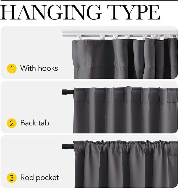 NICETOWN Room Divider Curtain & Adjustable Ceiling Track Set, W100 xL84 - Image 4