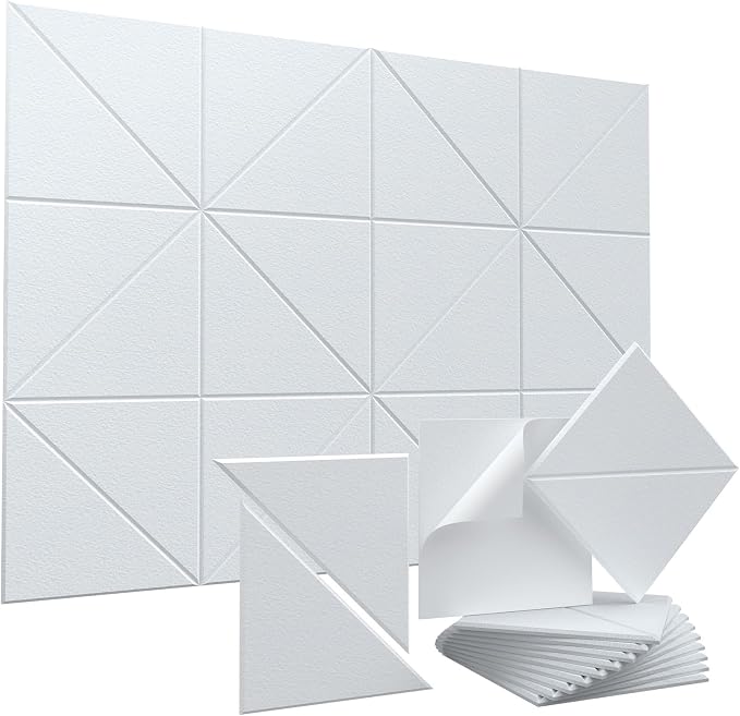Vieshful 20 Pack Acoustic Panels, Peel & Stick Sound Absorbing Wall Panels by Vieshful