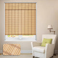 LUCKUP Cordless Bamboo Roman Shades, Roll Up Blinds by LUCKUP