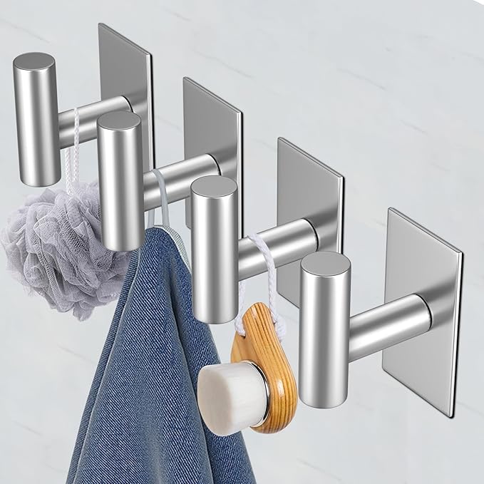 VAEHOLD Wall Towel Hooks, Heavy Duty Sticky Holder Waterproof Towel Hooks - Image 3