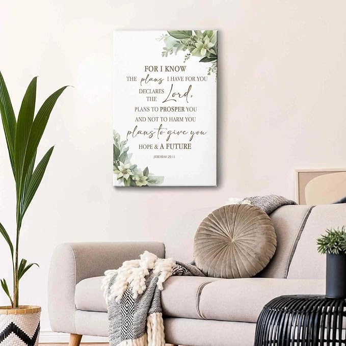 HIWX Christian Bible Verses Wall Decor, - Image 2