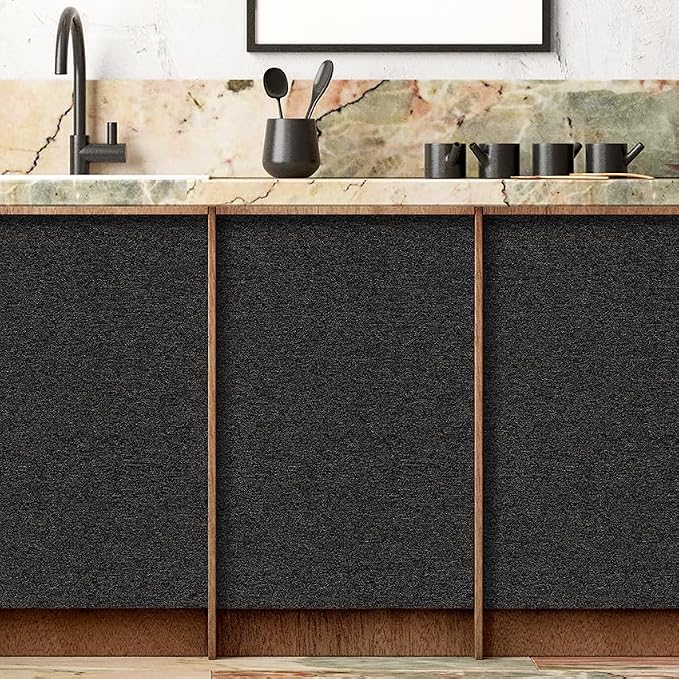 SHUFA Black Brown Cotton-Like Textured Grasscloth Wallpaper Matte Thick Real - Image 5