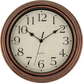 Foxtop Vintage Copper Wall Clock 12 Inch Silent Non Ticking Battery Operated by Foxtop