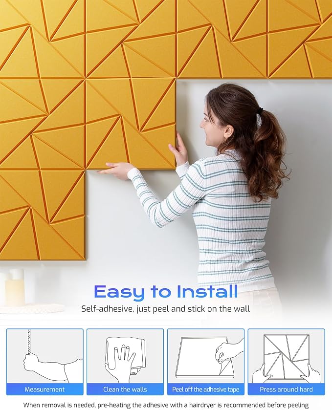 22 Pack Acoustic Panels, Sound Proof Foam Panels - Image 6
