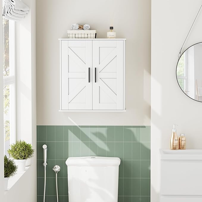 Homleke Bathroom Wall Cabinet, Over Toilet Storage Cabinet - Image 8