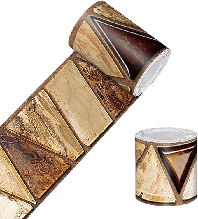 HOMETITUTE Wallpaper Border Peel and Stick Wall Decor PVC Geometric Wall by HOMETITUTE