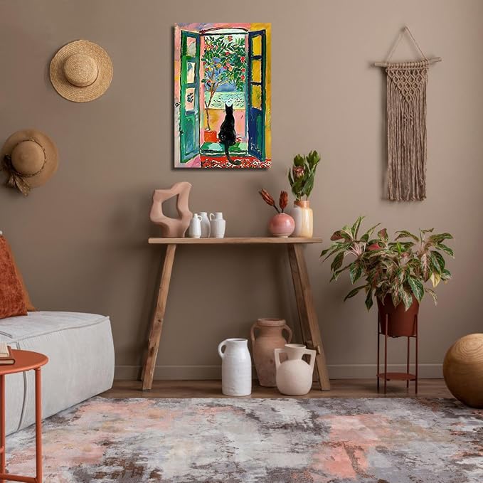 ALMLZL Henri Matisse Wall Art Cat in Famous Henri Matisse The Open Window - Image 3