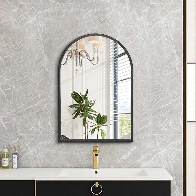 Arch Bathroom Mirror, Wall Mounted Mirror, Living Room 20"x16" - Image 3