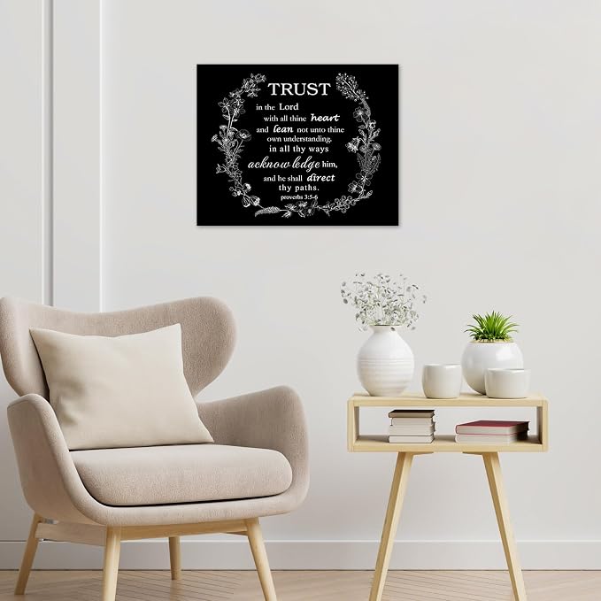 EOBTAIN Black and White Bible Wall Art - Image 4