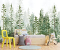 Boys or Girls Cartoon Pine Tree Forest wallpeper Nursery Kids Bedroom wall Mural by WXHFM