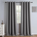 IGEMAEVE Light Grey Blackout Curtains 96 Inch Length 2 Panels Set, Grommet by IGEMAEVE