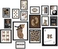 ANERZA 16 PCS Framed Leopard Wall Art Decor, Cheetah Wall Prints by ANERZA
