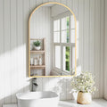 DUMOS Gold Metal Arch Vanity Rounded Rectangle Bathroom Mirrors by DumosLifestyle