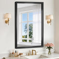 20x36 Inch Black Bathroom Mirror, Brushed Black Rectangle Mirror by WelcometoCIVENO