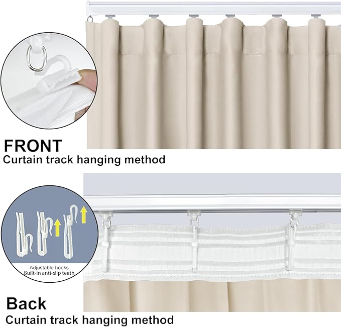 Room Divider Blackout Curtain Track Curtains Wall Dividers Panels Screen - Image 5
