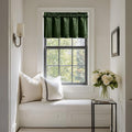 NICETOWN Velvet Cafe Windows Valance, Olive Green Window Treatment by NICETOWN