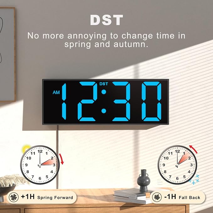 JALL 12'' Large Digital Wall Clock, Big LED Number Dispaly, Night Light - Image 5