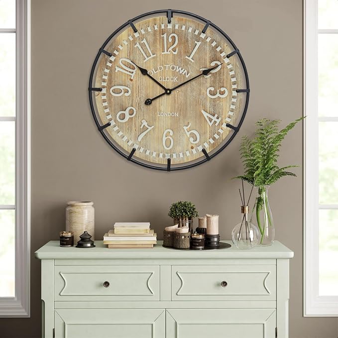 EMAX HOME 24 Inch Large Farmhouse Wall Clock - Image 4