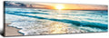 Sunrise Ocean Beach Canvas Wall Art Coastal Room Decor Nature Pictures by AREBOLOLLC