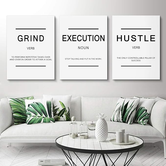 Framed Canvas Wall Art Success Quote, Office Wall Art, Positive Motivational - Image 4