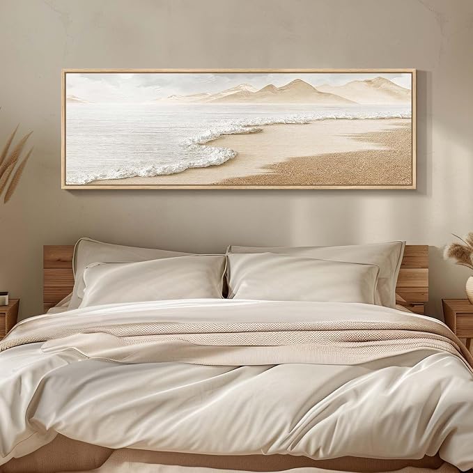 Framed Boho Coastal Beach Wall Art - Image 2