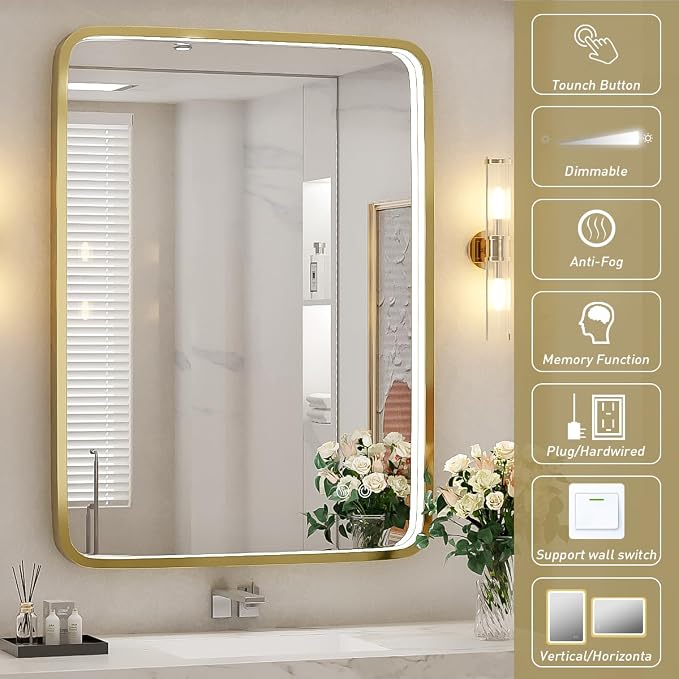 28x36 Inch LED Bathroom Mirror - Image 3