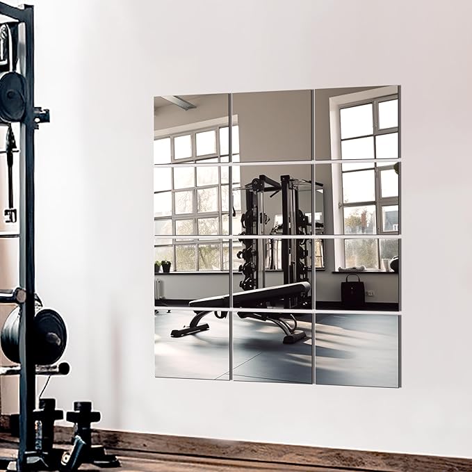 TRAHOME Home Gym Mirror Tiles for Wall, Living Room, Over The Door - Image 2