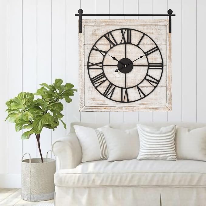 Vintage Barn Door Wall Clock - Image 6
