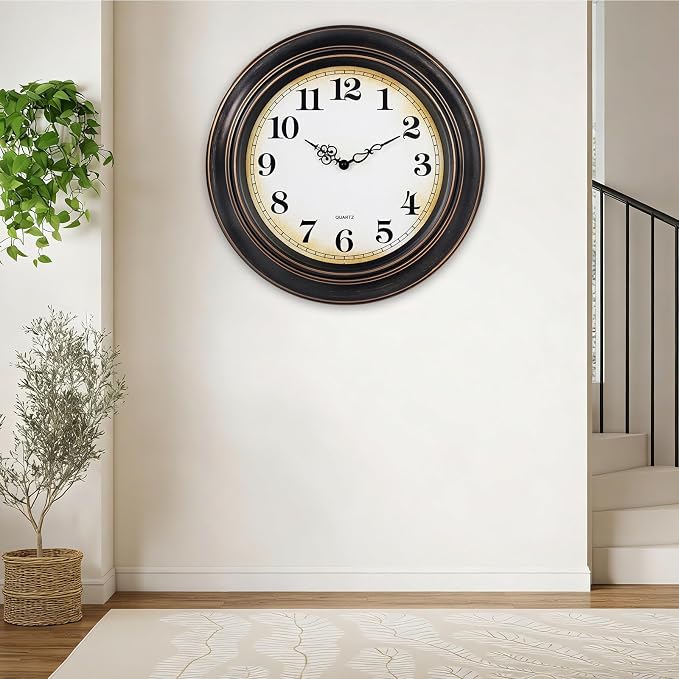 Yoiolclc 18 Inch Retro Large Wall Clock - Image 2