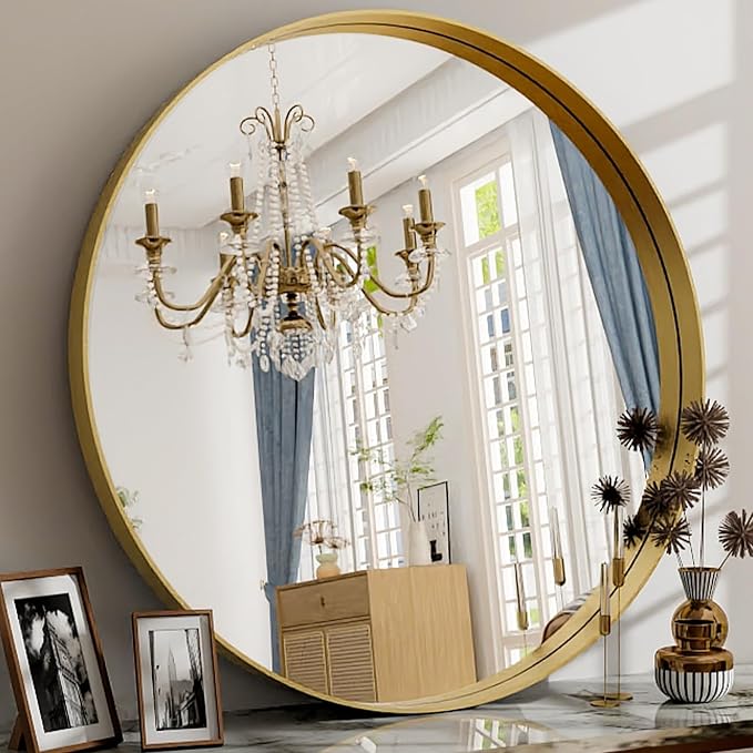 24 Inch Round Bathroom Mirror by EASLY