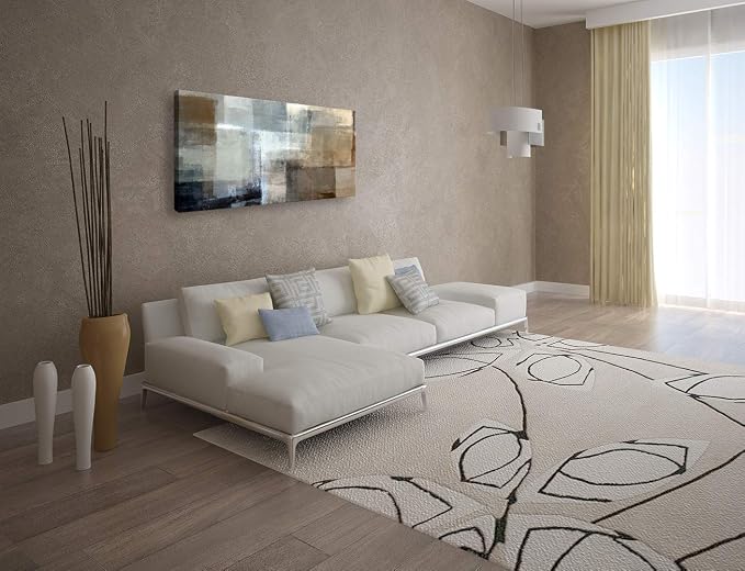 Baisuart Canvas Prints Abstract Wall Art Print Paintings Grey and Brown - Image 5