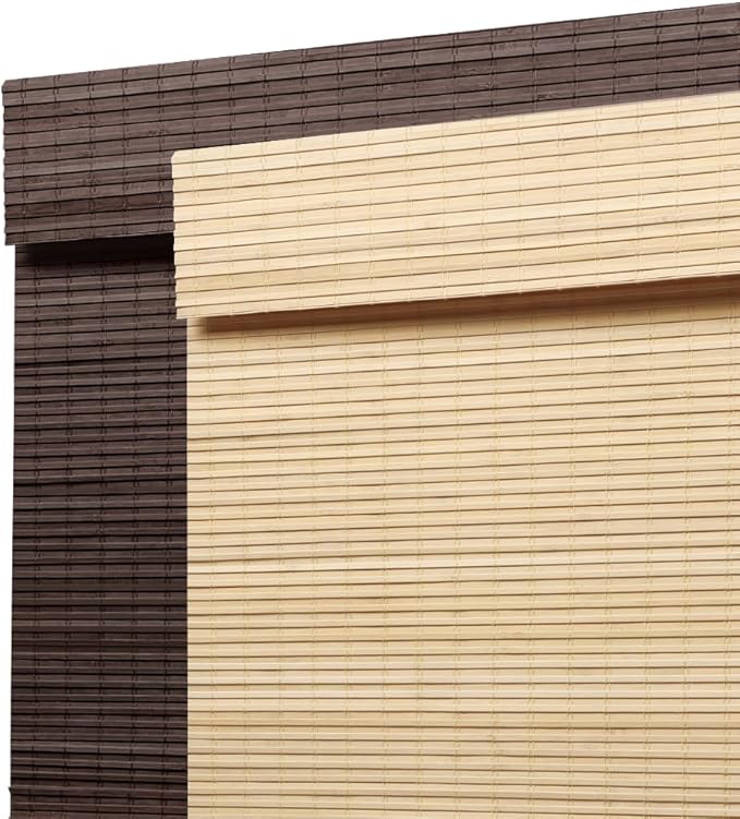 SEEYE Cordless Bamboo Roman Shades, Roll Up Blind Privacy Shade - Image 2
