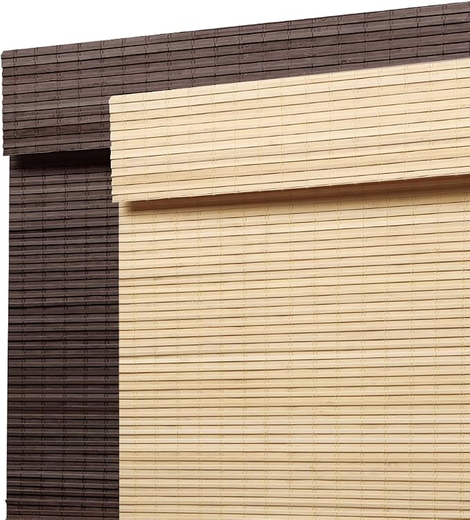 SEEYE Cordless Bamboo Roman Shades, Roll Up Blind Privacy Shade - Image 2
