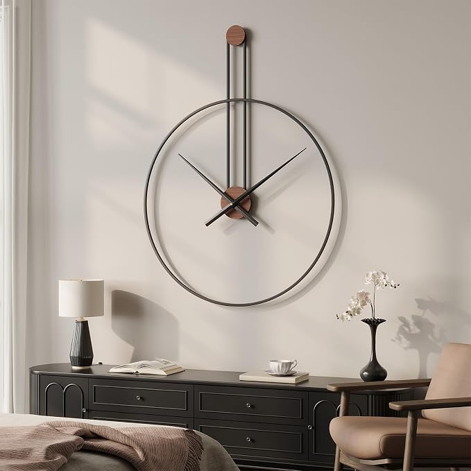 36 Inch Wall Clock Extra Large Minimalist Metal Clock - Image 4