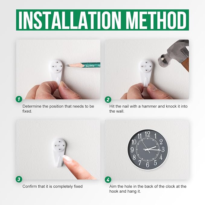 Wall Clock Modern Non-Ticking Battery Operated Silent Wall Clocks Simple Style - Image 9
