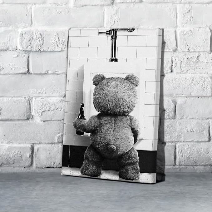 DIHSIEG 12x16 Canvas Wall Art funny bathroom wall art Print Poster Vintage - Image 7