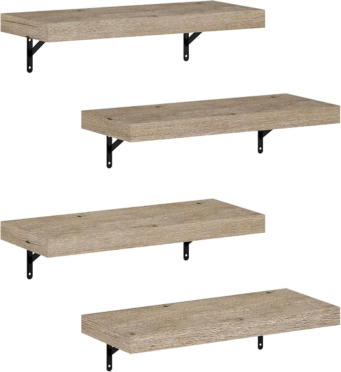 Furinno Tanna Floating Shelves for Wall Set of 4, 22-Inch Wall Shelf, Triple - Image 5