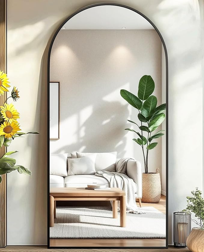 71"x32" Floor Mirror Full Length, Arched Full Length Mirror by Unknown