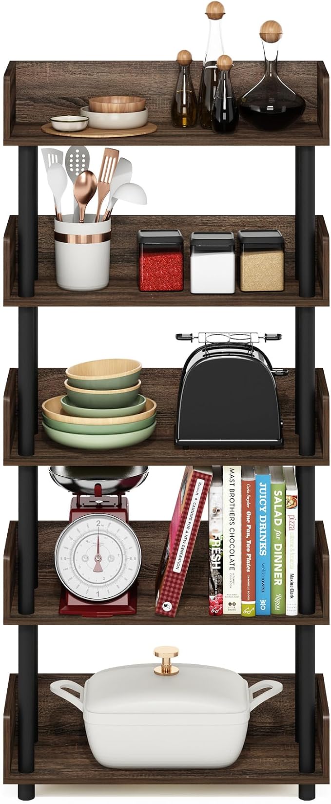 Furinno Turn-N-Tube 5-Tier Toolless Freestanding Multipurposes Display Rack - Image 4