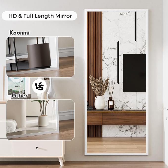Koonmi 71"x30" Floor Mirror Full Length, Bedroom Floor Body Mirror - Image 3