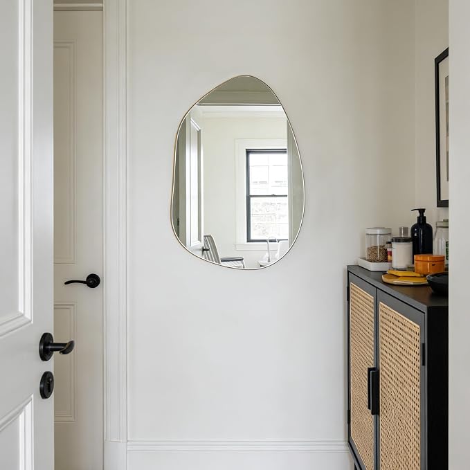 Irregular Wall Mirror Asymmetrical Mirror, Decorative Modern Mirror, Tempered - Image 8