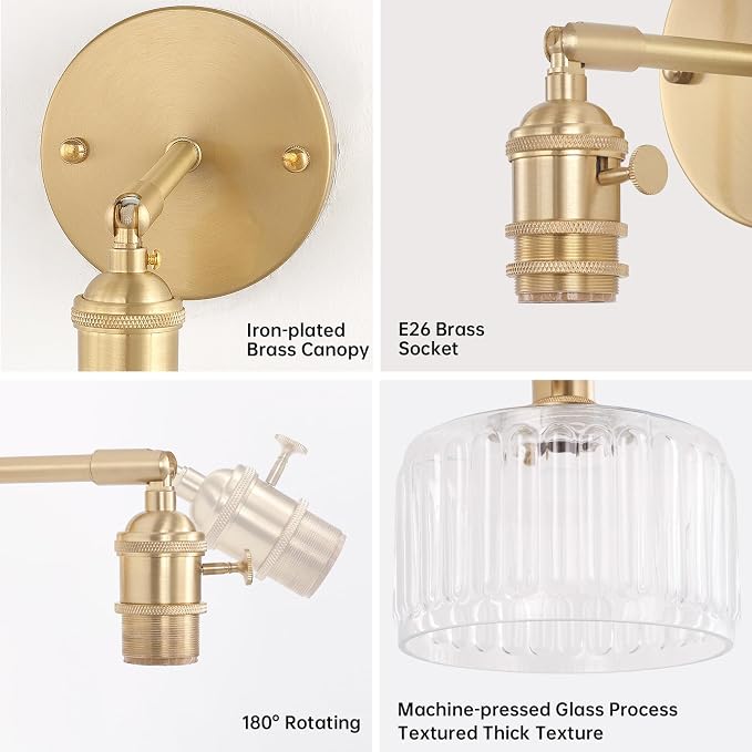 Shenmoyl Vintage Battery Operated Wall Sconce - Image 8