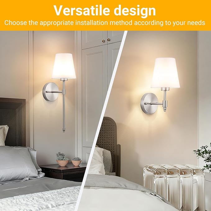 Vimhou Peel and Stick Wall Sconces, Stick On Wall Sconce Set of 2, Battery - Image 9