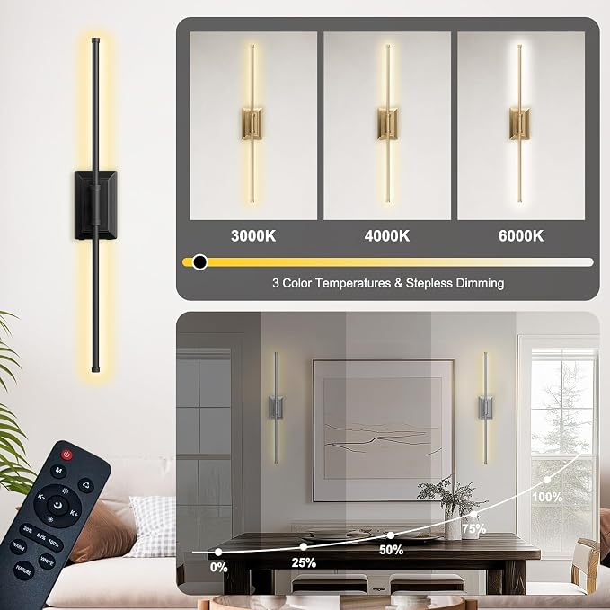 Battery Operated Wireless Wall Sconce - Image 5