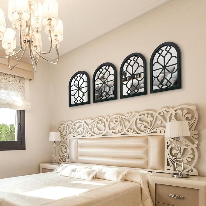 ZEXUIRU 4 Set. Rustic Wall Mirrors - Image 6