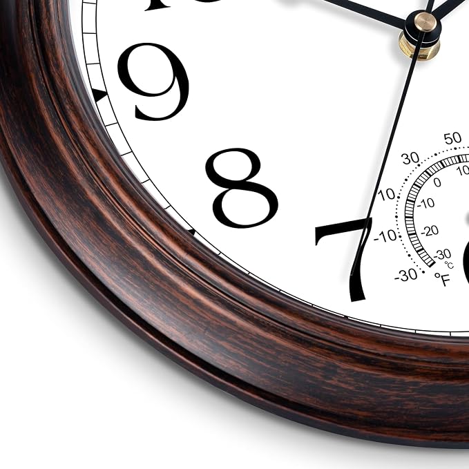 KECYET 8.5 Inch Outdoor Wall Clock - Image 8