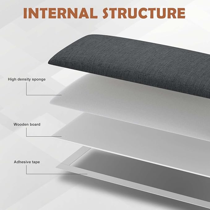 IFNOW Upholstered Wall Mounted Headboard, 3D Soundproof Wall Panels Peel and - Image 3