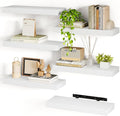 Fixwal White Shelves, 15.8in Floating Shelves, Farmhouse Shelf Wall Decor by Fixwal