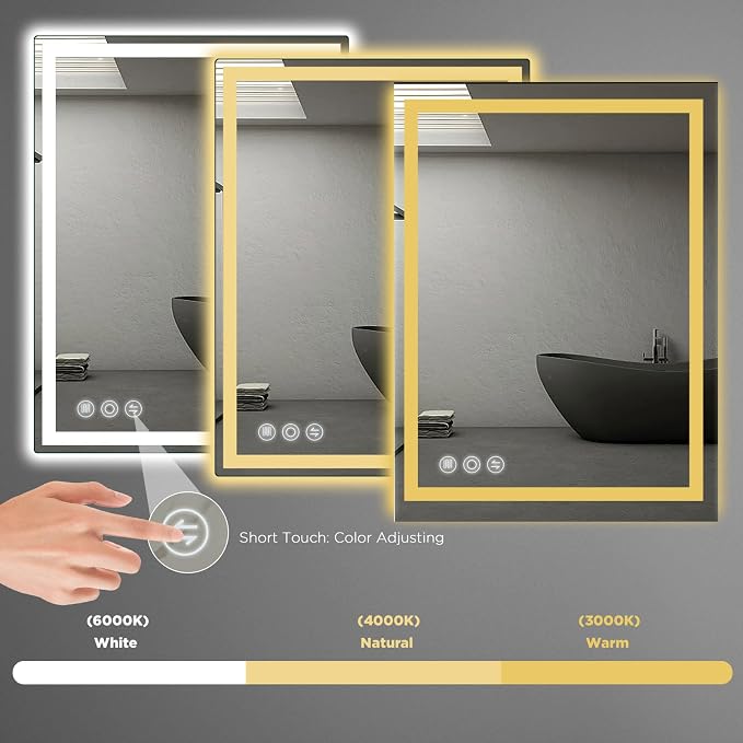 24"x 36" LED Bathroom Mirror - Image 4