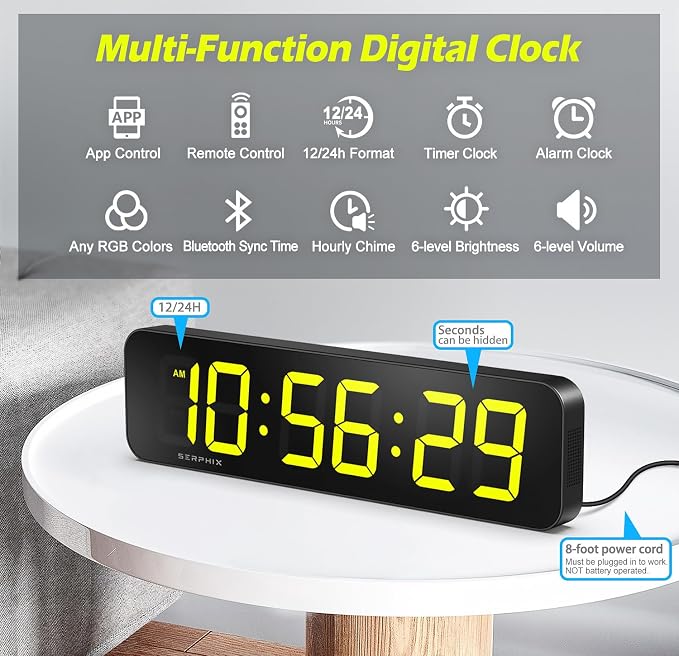 15.2" Large Digital Wall Clock - Image 3